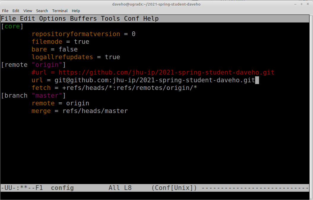 EN.601.220: Github ssh authentication